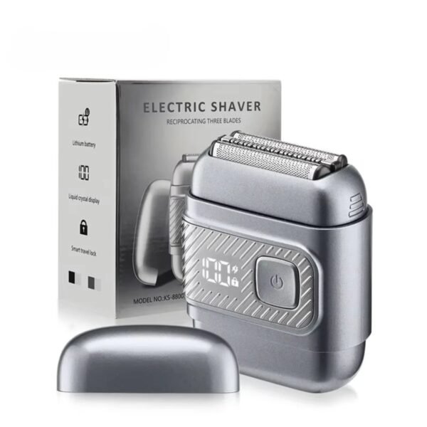 Electric Shaver with Triple Blade System, Type-C Fast Charging & LCD Display