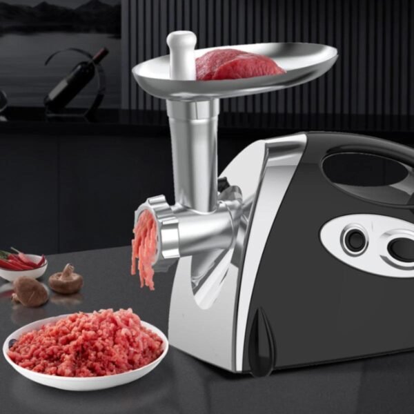 Electric Meat Grinder Machine with Stainless Steel Cutting Plates and Powerful Motor