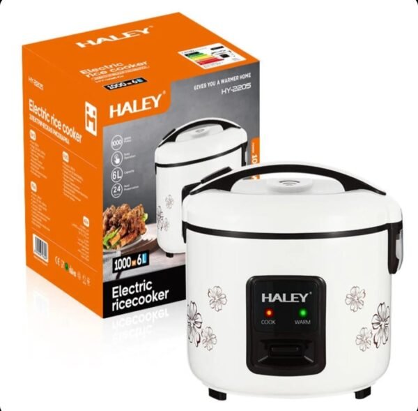 HALEY 6L Electric Rice Cooker 1000W with Automatic Cook & Warm Function