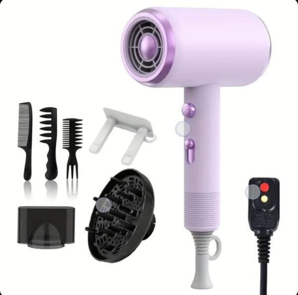 Hair Dryer with Diffuser and Concentrator Fast Drying Salon Hair Dryer